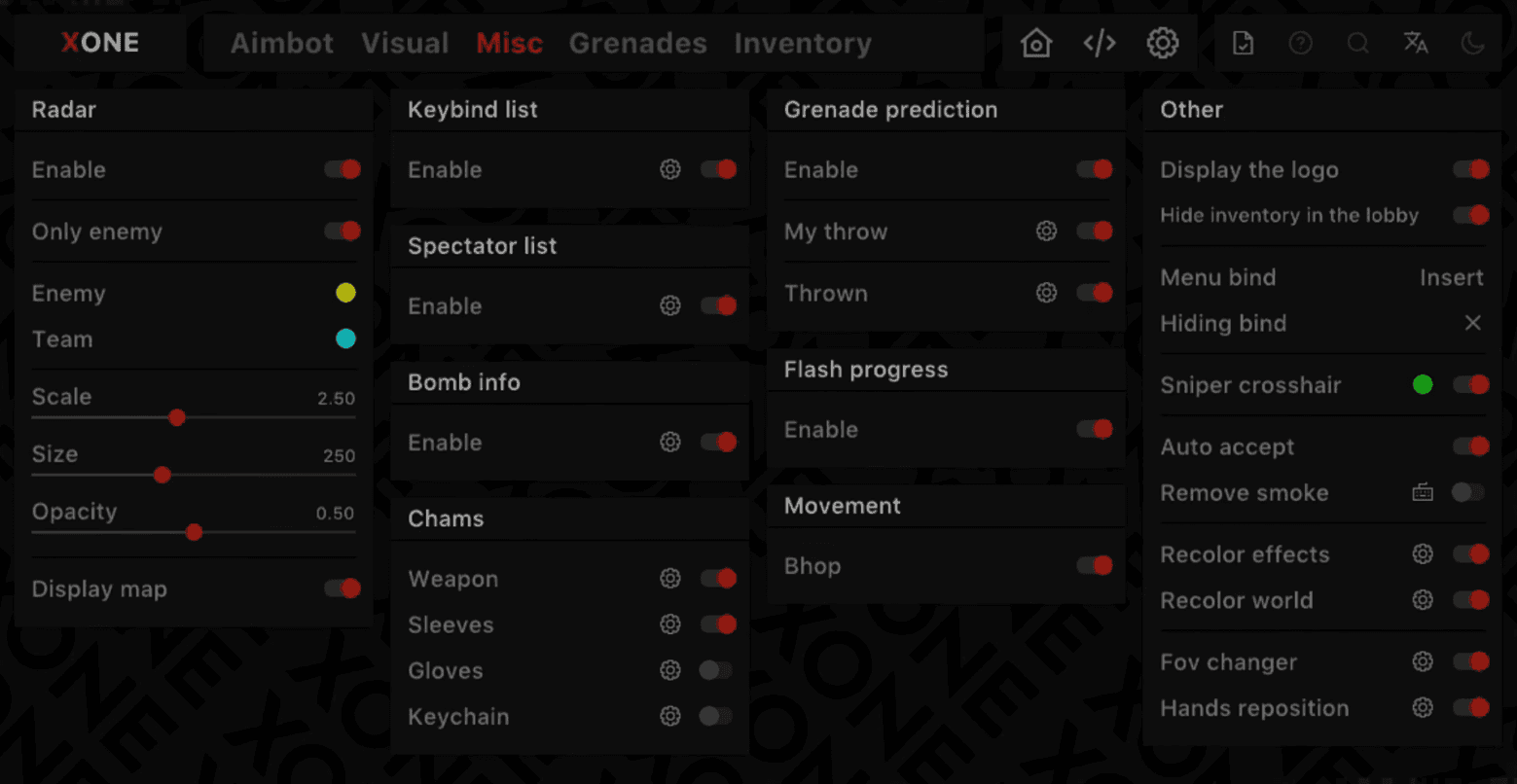 Xone Misc Page